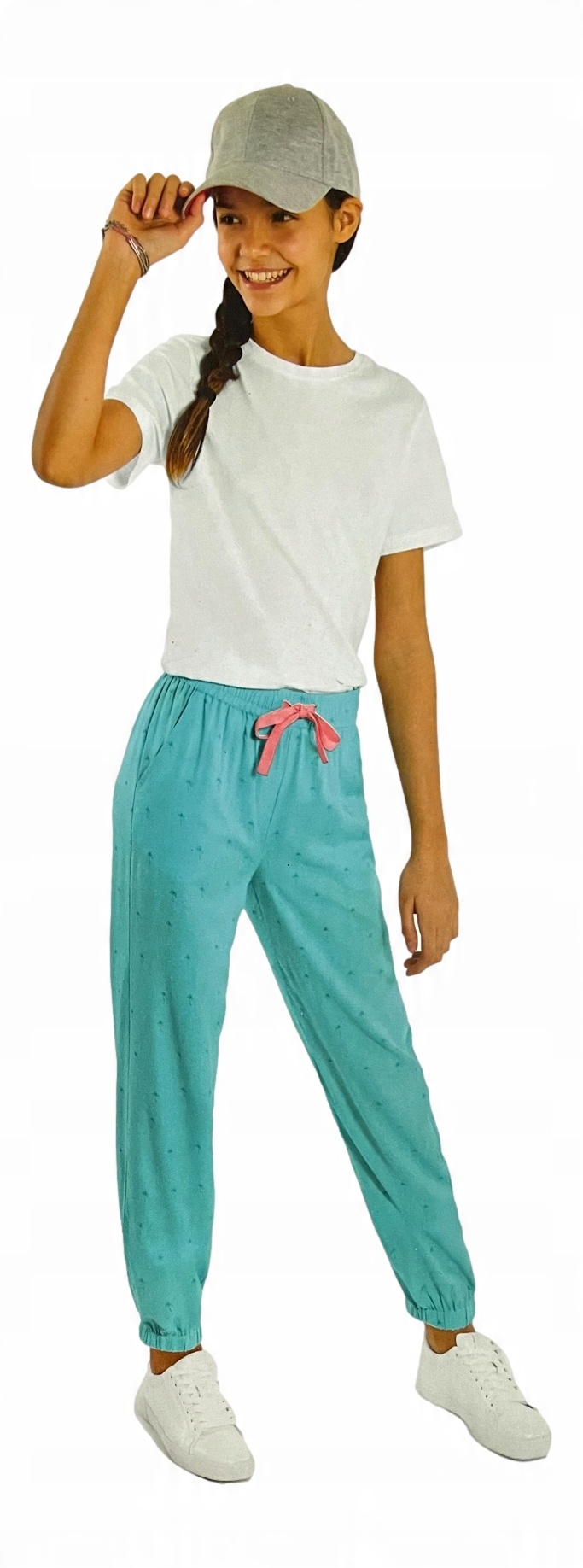 

Letnie Spodnie wiskoza Haremki aqua *158