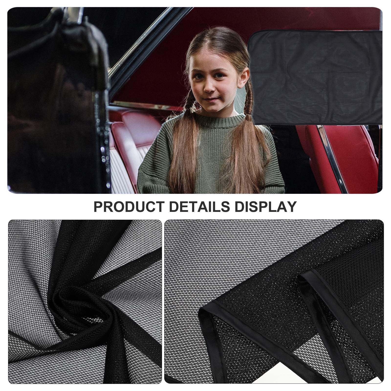 2 szt. MAGNETYCZNA OSŁONA PRZECIWSŁONECZNA TYLNEJ BOCZNEJ SZYBY SAMOCHODU Producent części Inny