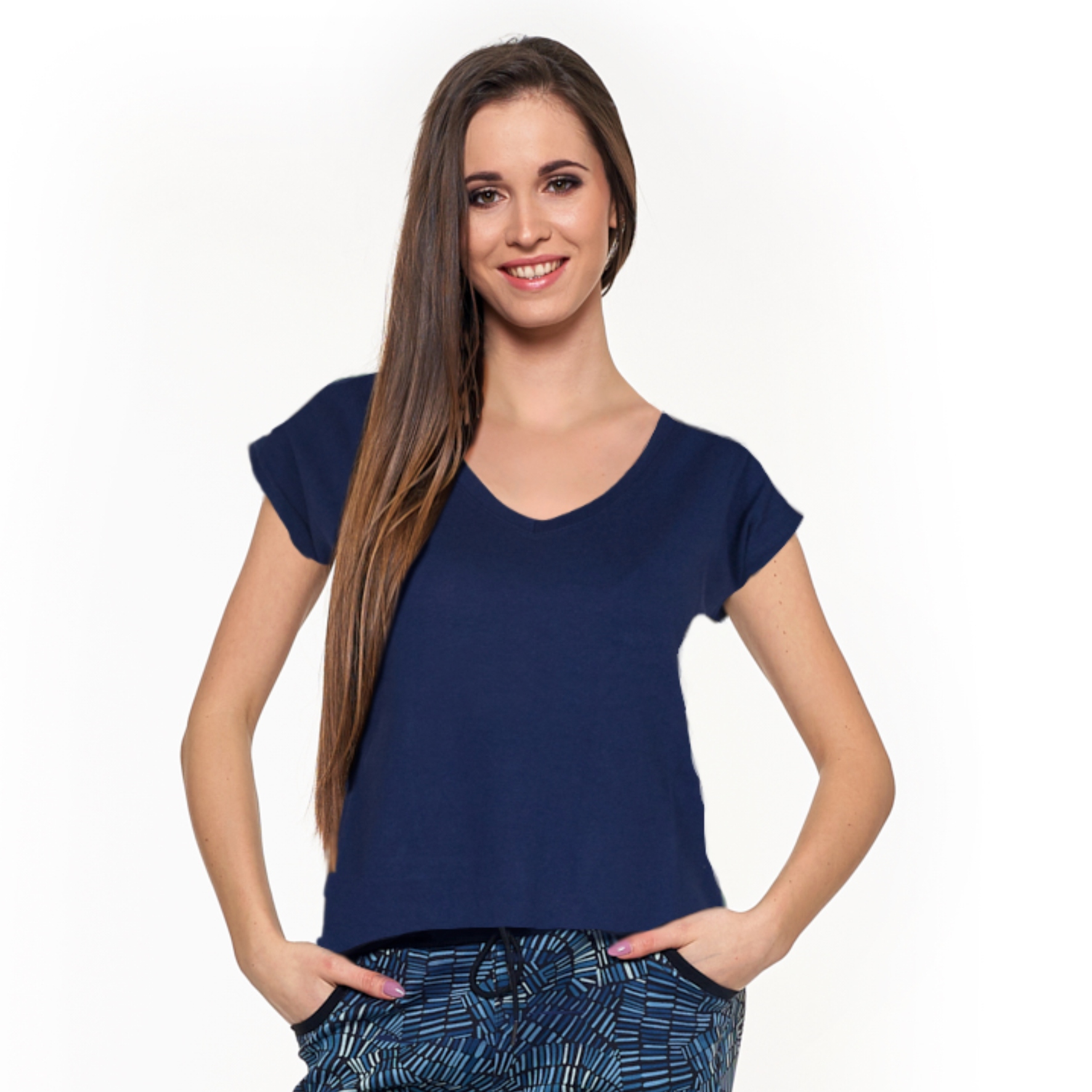 KOSZULKA DAMSKA BAWEŁNIANA 100% T-SHIRT MORAJ - L