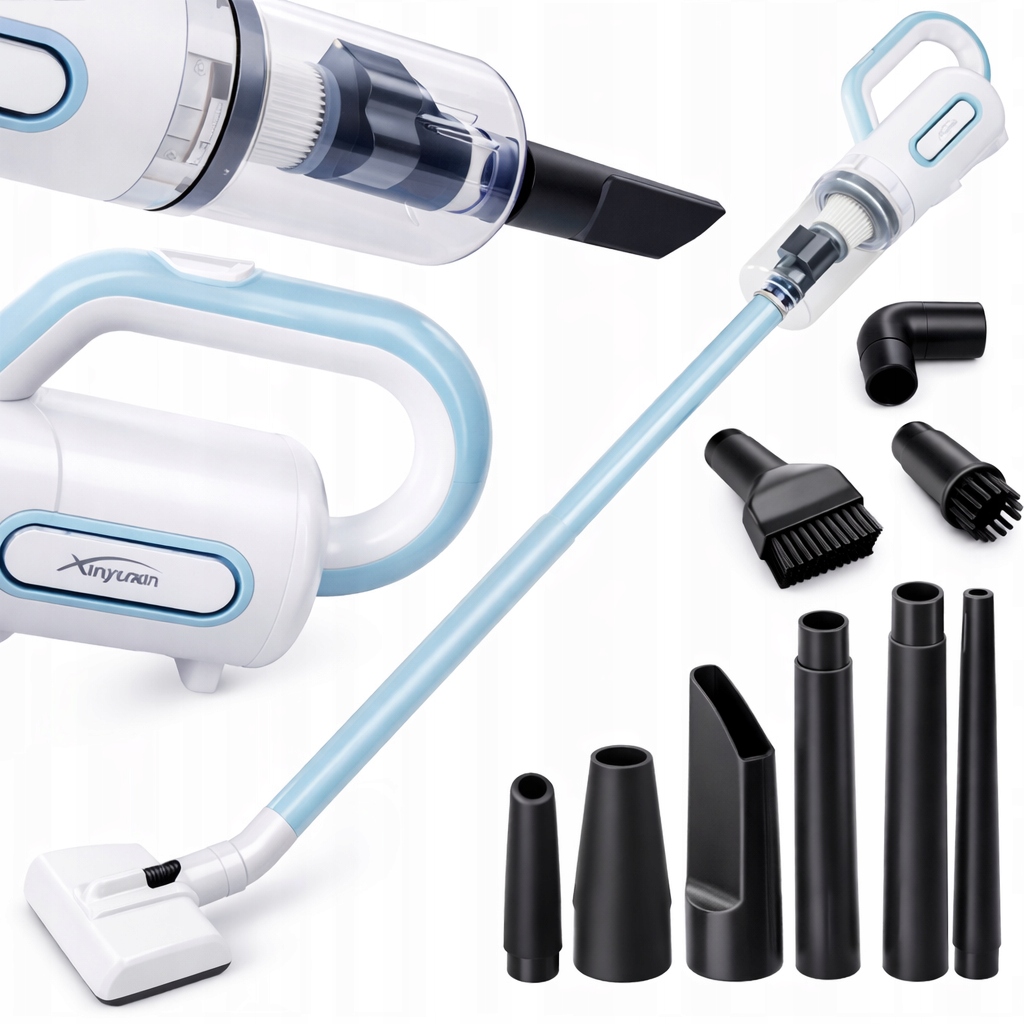Odkurzacz Pionowy 6 Wymiennych Końcówek Sprzątanie Ręczny Bezworkowy