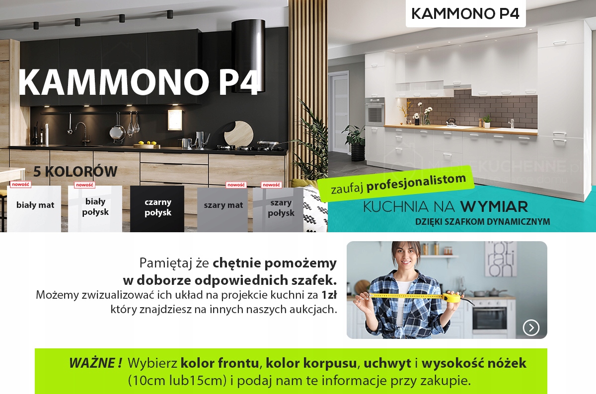 D55.1 - szafka dolna KamMono P4 Materiał płyta MDF