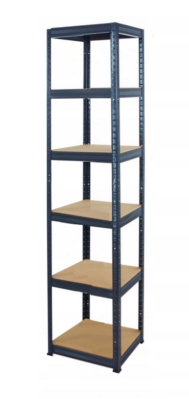 Kovový regál, skladový garážový regál Helios premium 196x045x45 6 polic