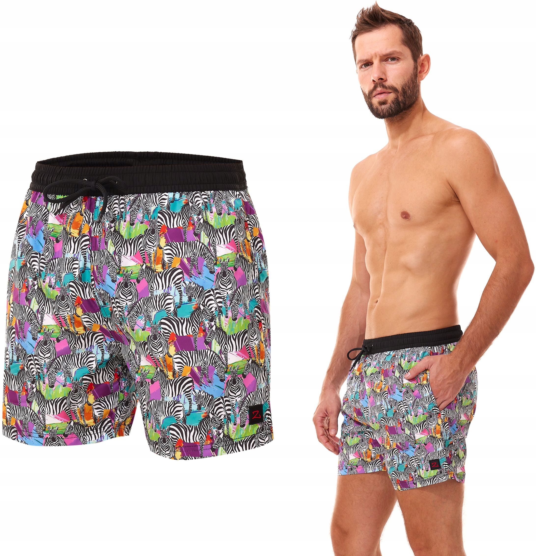 Szorty kąpielowe męskie Polskie spodenki plażowe kolorowe premium XL Zagano