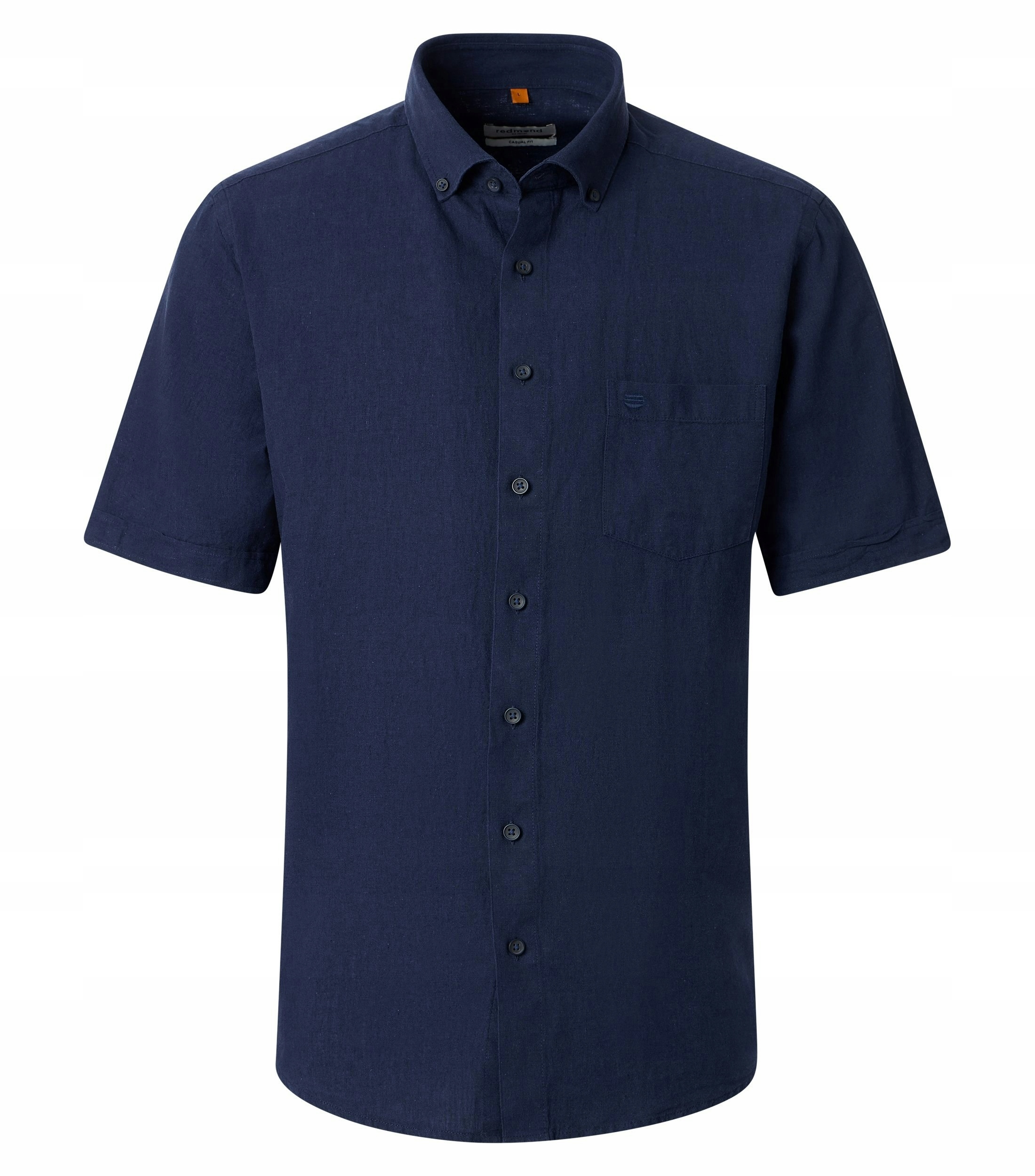 Redmond Velké Rozměry Košile Casual Len Bavlna Námořnická Modrá 5XL 51/52 172 cm