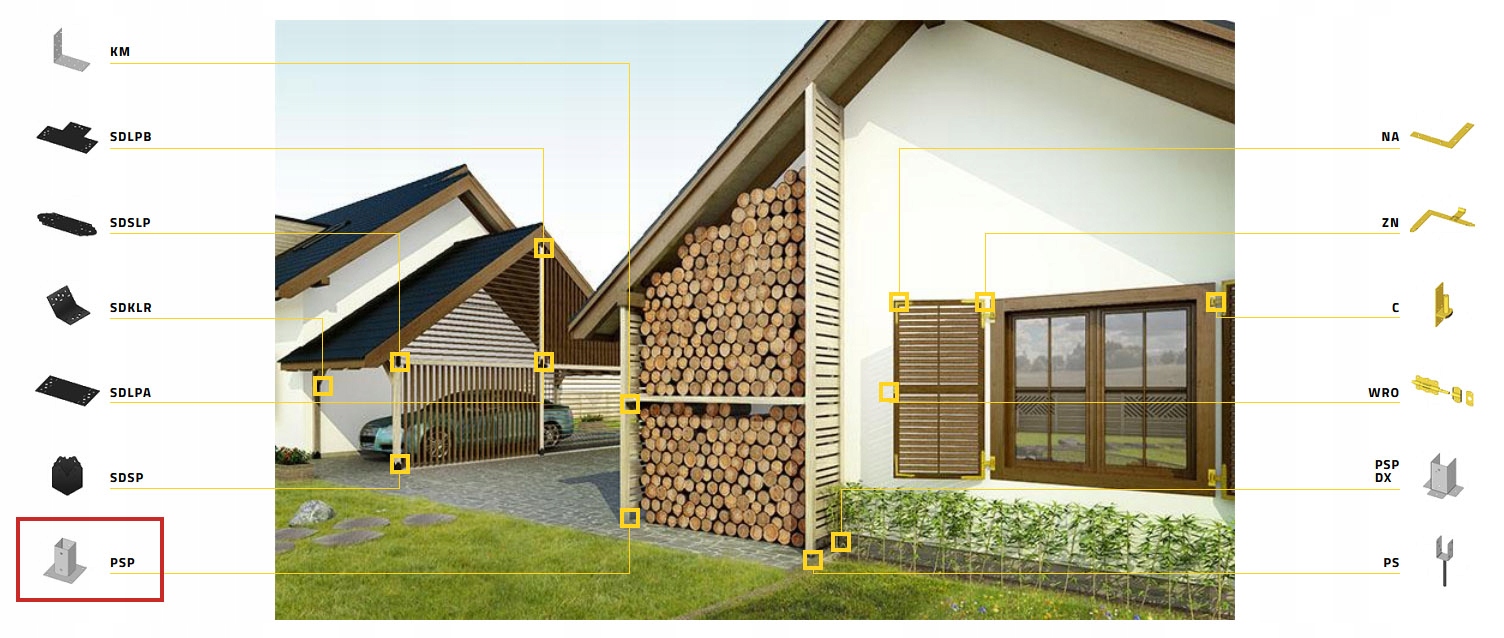 PODSTAWA SŁUPA PRZYKRĘCANA DO BETONU PSP70 72x150x1,8 KWADRATOWA DOMAX Stan opakowania oryginalne