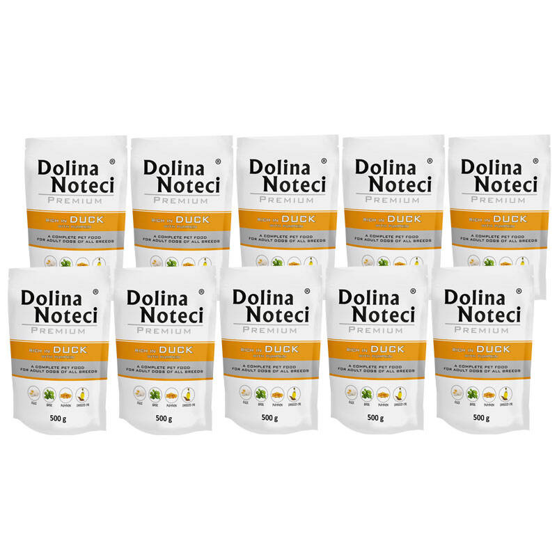 Levně Krmivo pro psy Dolina Noteci Premium bohaté na kachnu s dýní sada 10 x 500g