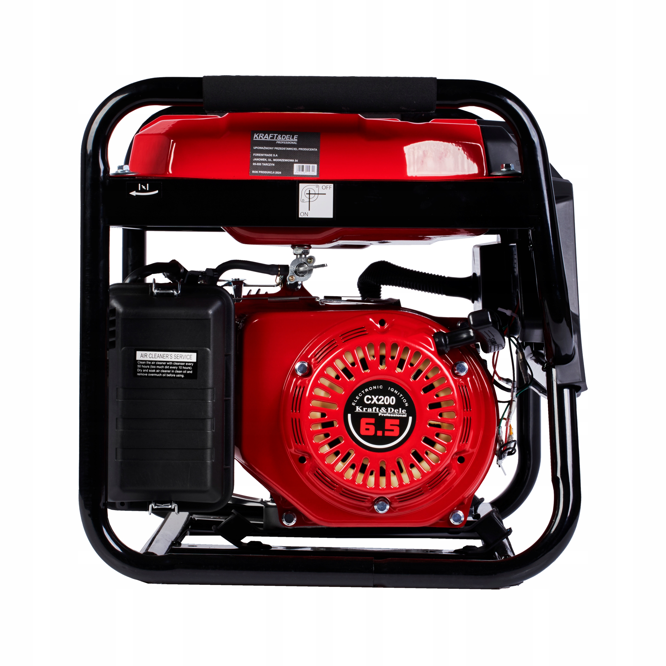 AGREGAT PRĄDOTWÓRCZY JEDNOFAZOWY PRZENOŚNY 4-SUWOWY BENZYNA 3000W + OLEJ Rozruch ręczny