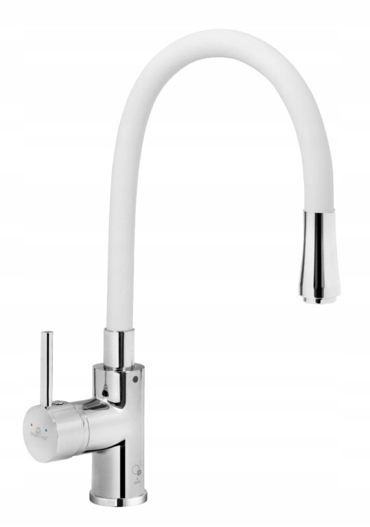 Stojanková kuchynská batéria Diamond Queen biela chróm Vysoká Kvalita Kuchyňa