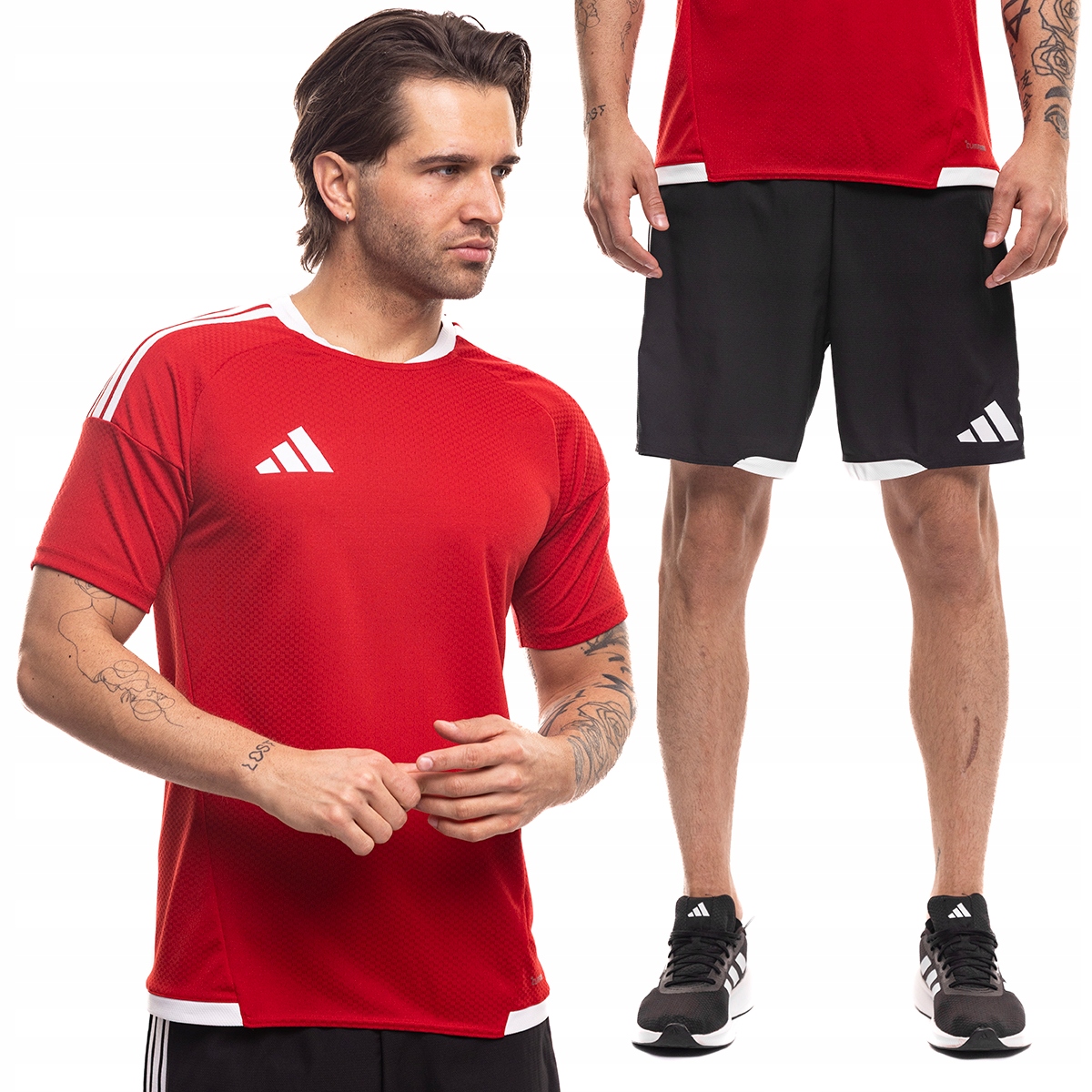 Pánský fotbalový teplákovka adidas Tiro 26 Set Tričko Kraťasy Červená S