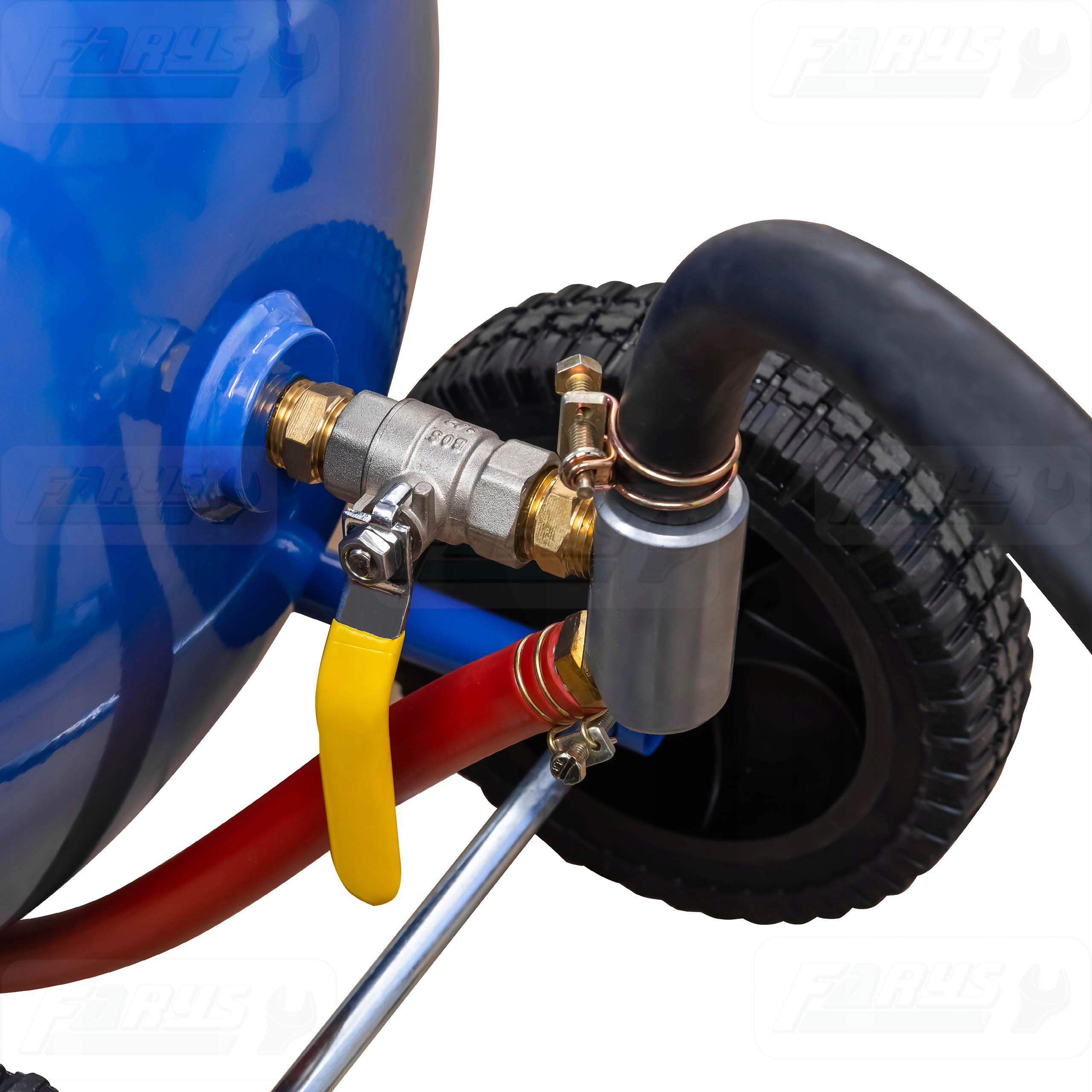 Zestaw do piaskowania: piaskarka 76l + ścierniwo piasek 25kg Pojemność 76 l