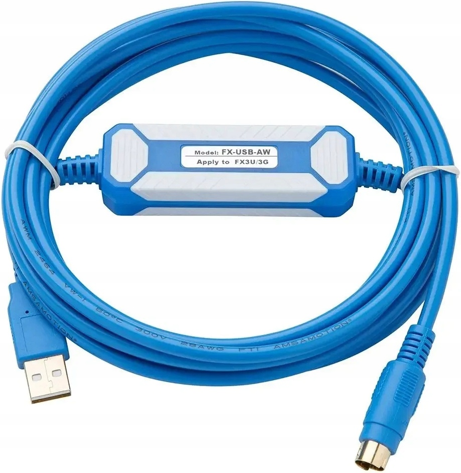 Kabel Usb do sterownika Plc Mitsubishi Fx FX3U FX2N FX1N FX0 FX0S FX1S