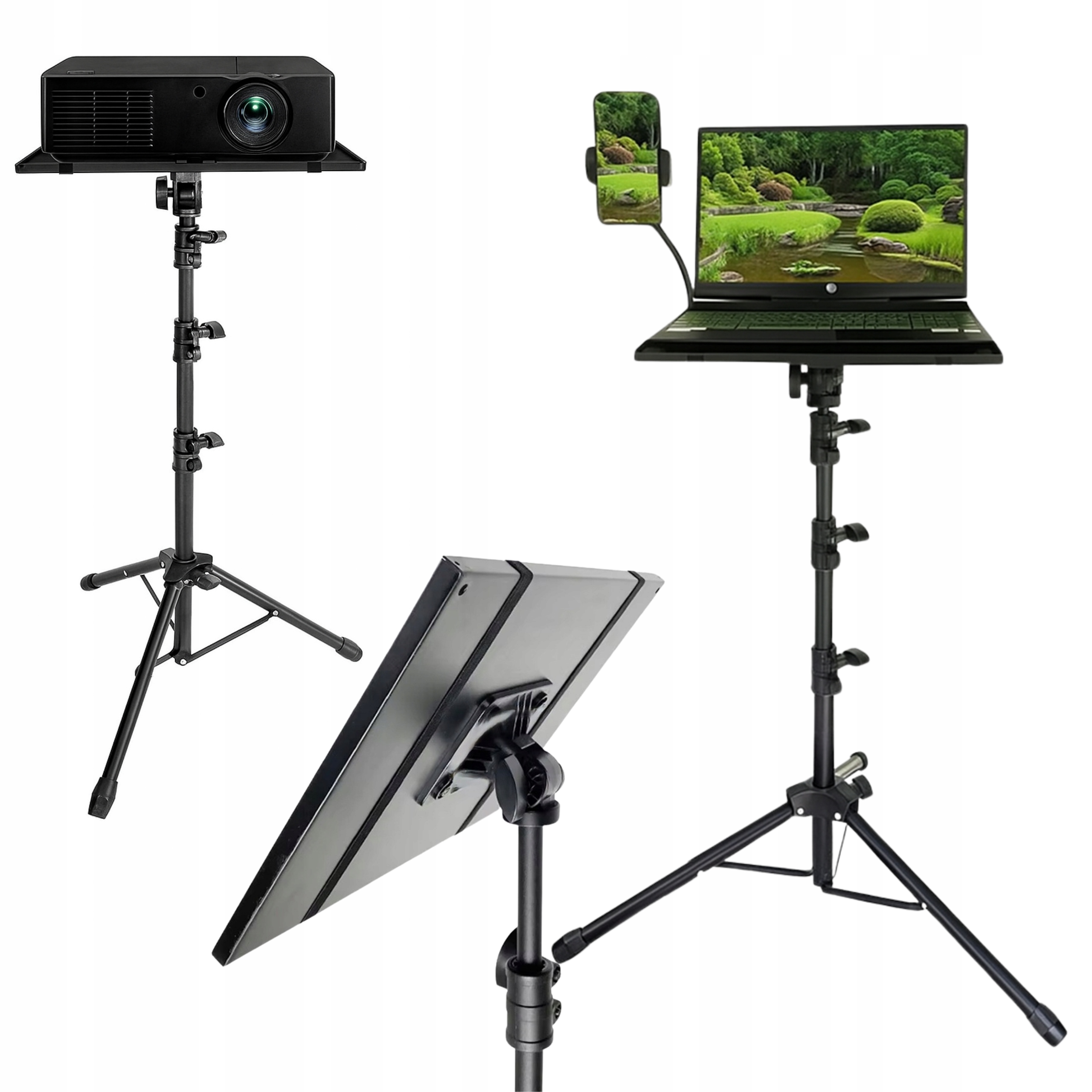 Stojak Na Projektor Rzutnik Laptopa Regulowany Statyw Tripod + Uchwyty
