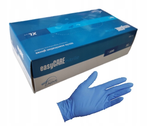 

Rękawice Rękawiczki Nitrylowe Bezpudrowe 100szt XL