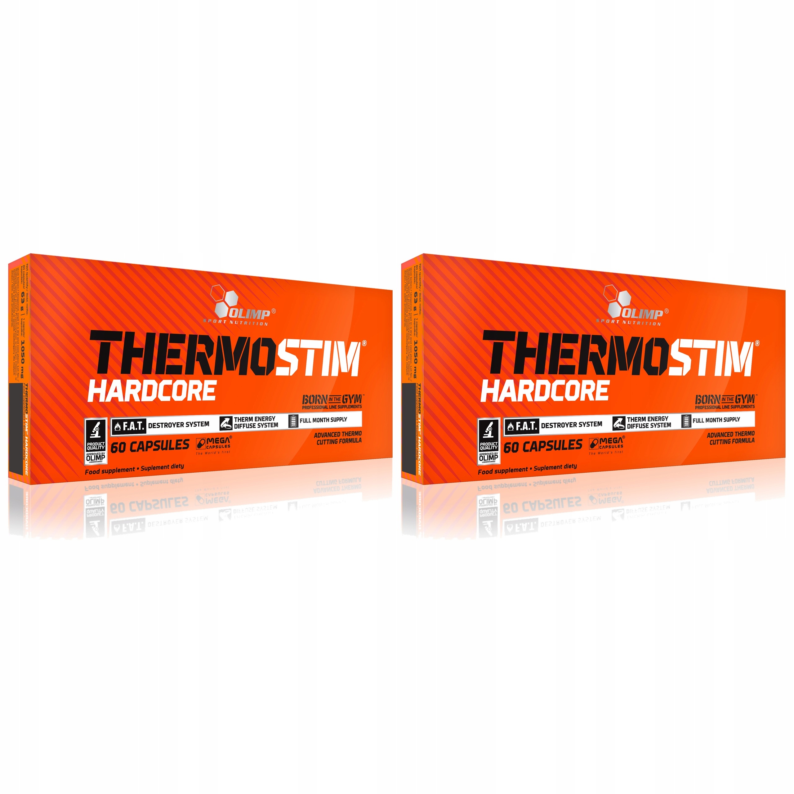2x Thermo Stim Hardcore Termogenní spalovač tuků Redukce Olimp