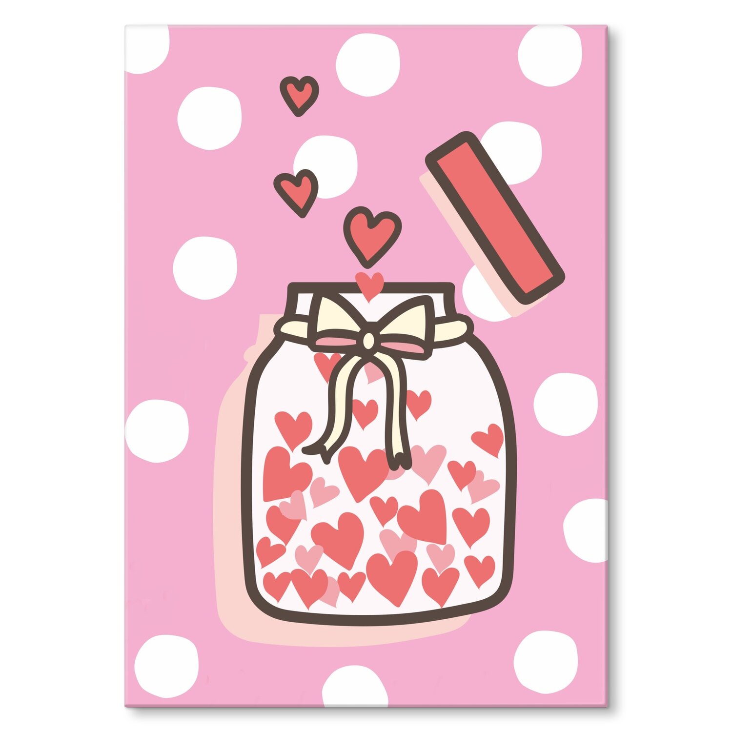 Kovový plakát Love jar Dárek 42 x 59 cm