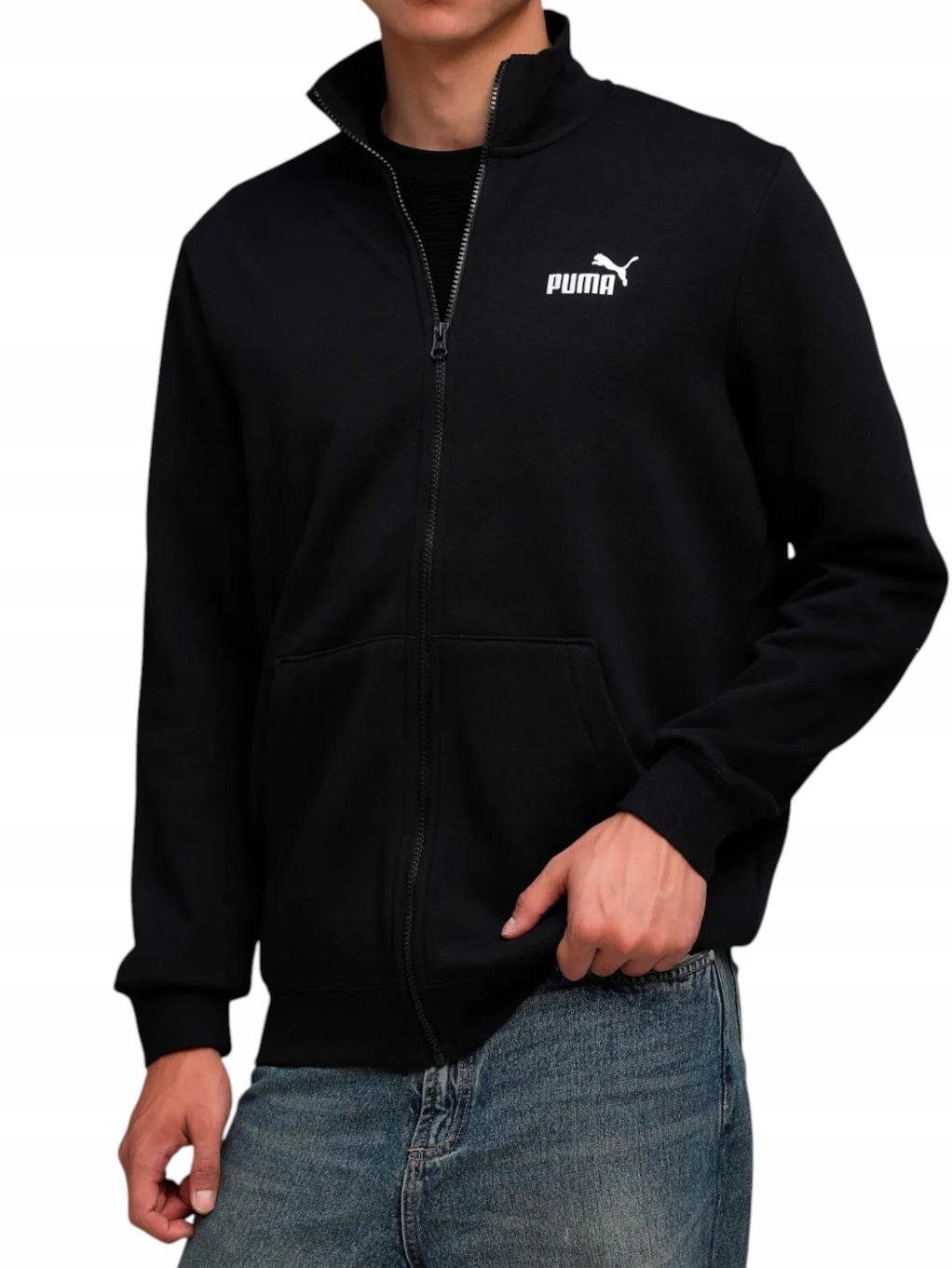 Mikina Puma pánská rozepínací 682582-01 na zip bavlněná tepláková XL