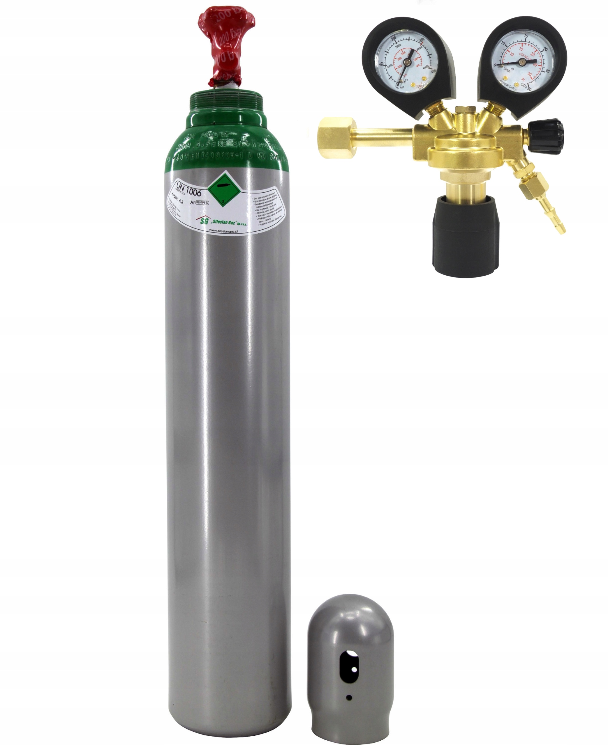 Set Lahev Argon 200 Bar 8L Ar 99,9% Reduktor Ar/CO2-10 BestSchweissen