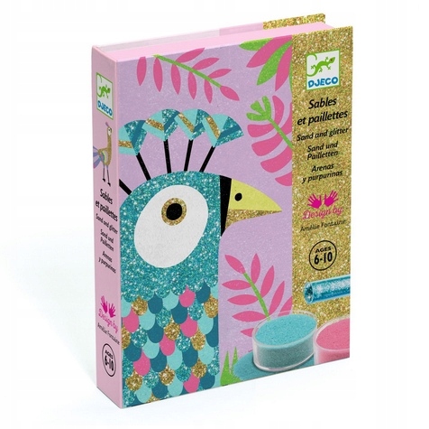 

Djeco: zestaw art z piasek i brokat Paw 8663