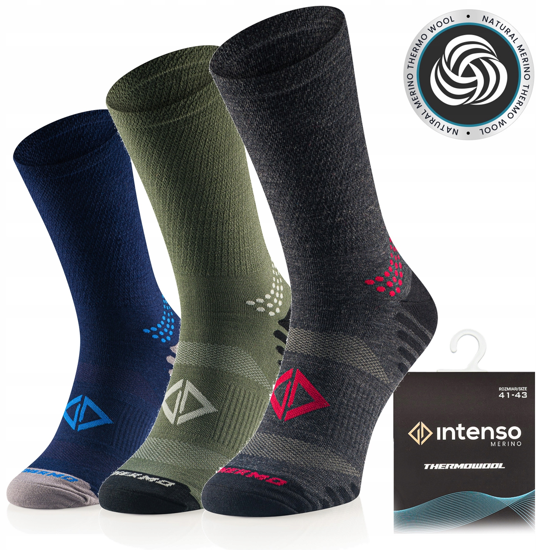 3x Ponožky Ponožky Z Merino Vlny 90% Merino Termoaktivní Vlna