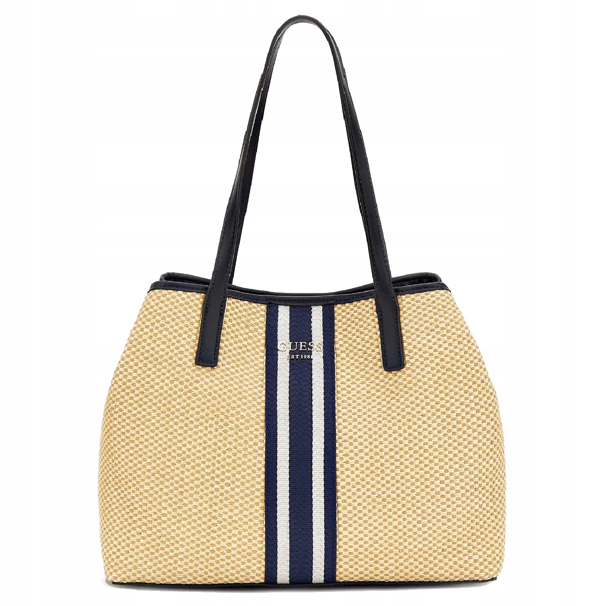 Guess Dámská městská taška Vikky Tote Béžová Granátové detaily Prostorná