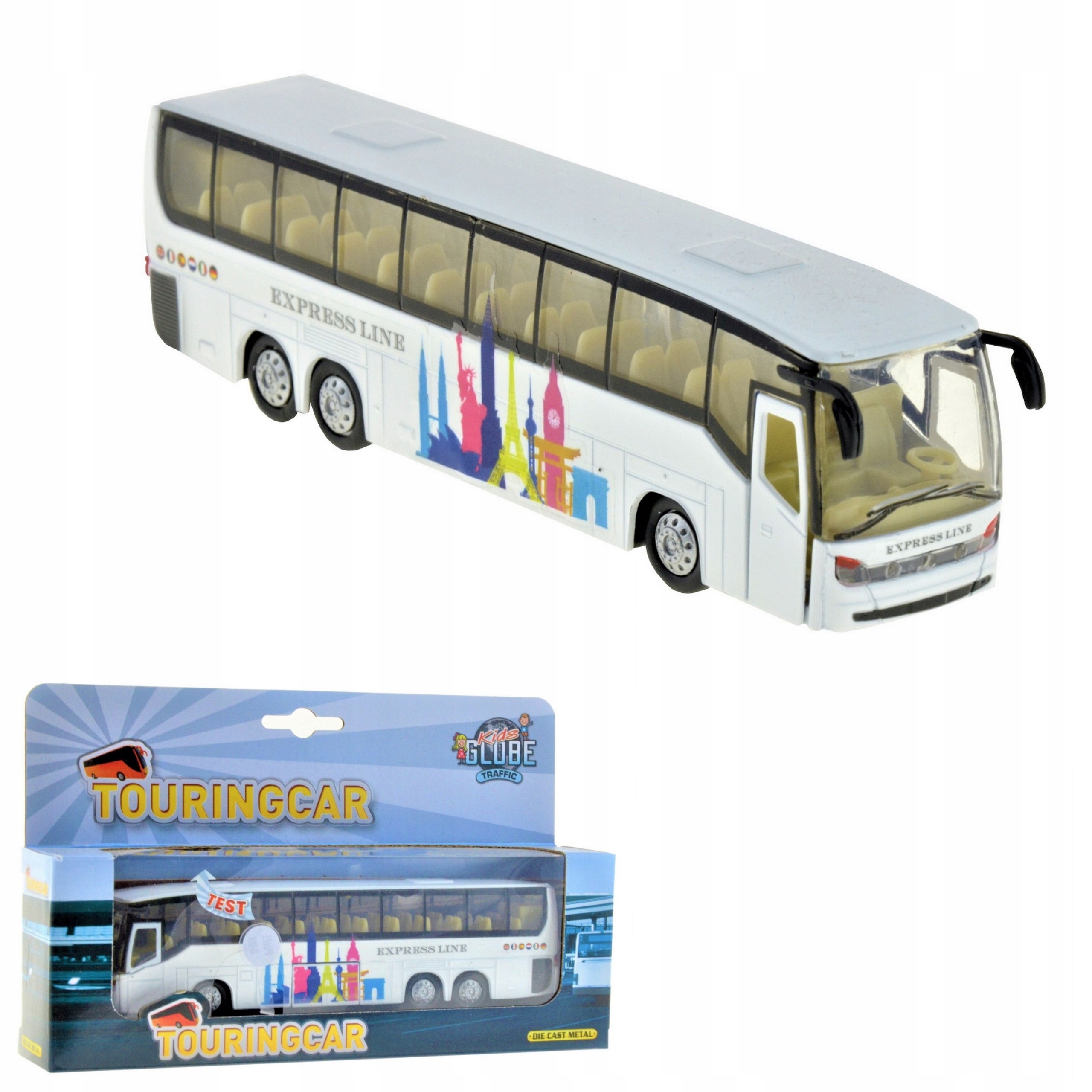 

Autobus metalowy światło dźwięk napęd 0270