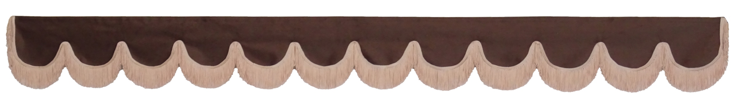 ZASŁONY FIRANY do kabiny TIR - Poprzeczka / Blenda "HOLENDERKA" - Brązowa