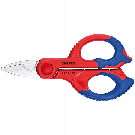 Knipex nůžky elektrikářské, nerez, tvrdost 56 Hrc, vícesložková rukojeť se