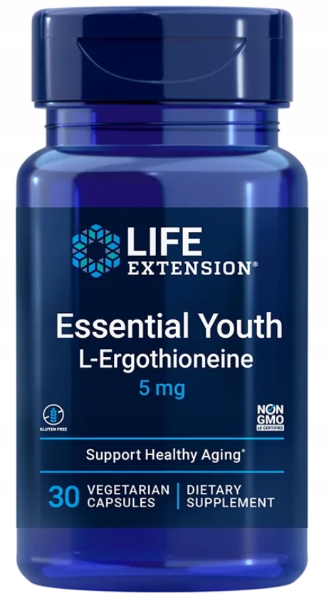 Doplněk stravy Essential Youth L-ergothioneine 30 kapslí.