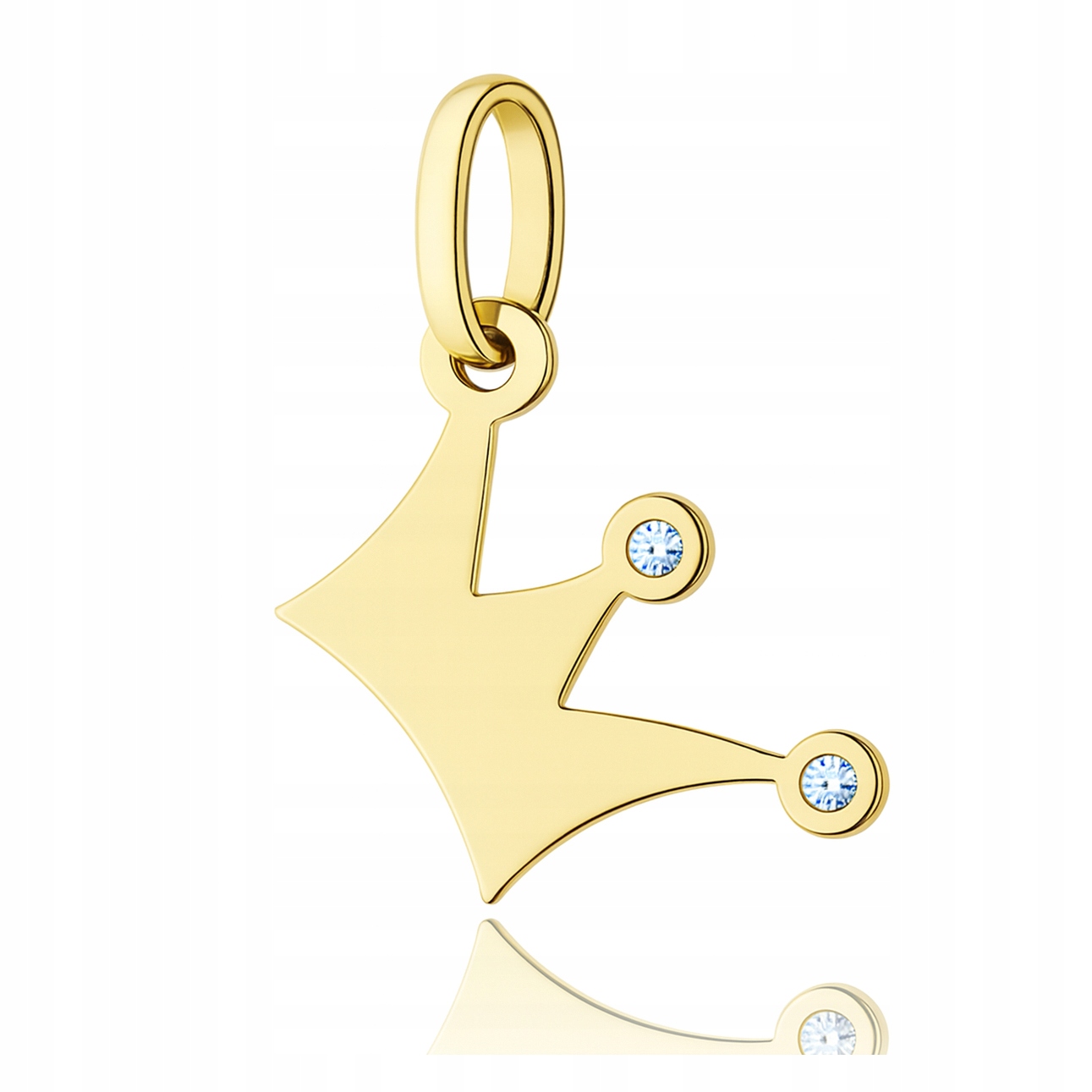 Zlatý přívěsek korunka Au 585 s briliantem