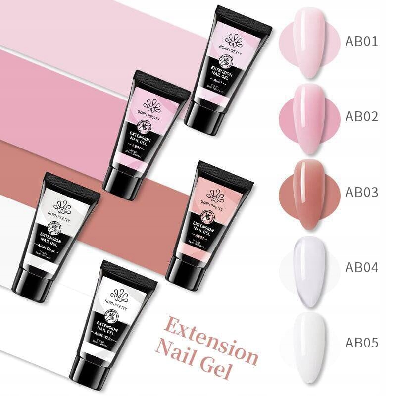 BORN PRETTY polyżel akrylożel do przedłużania AB02 różowy 30 ml Stan opakowania oryginalne