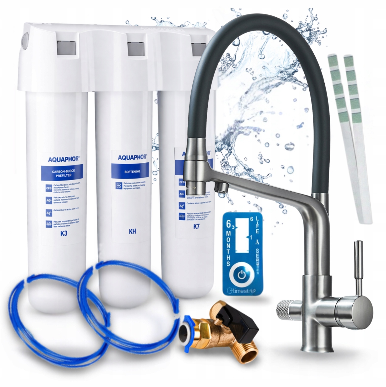 Systém Filtrace Vody V Domě Aquaphor Křišťál H Kohoutek Třícestný Elastický