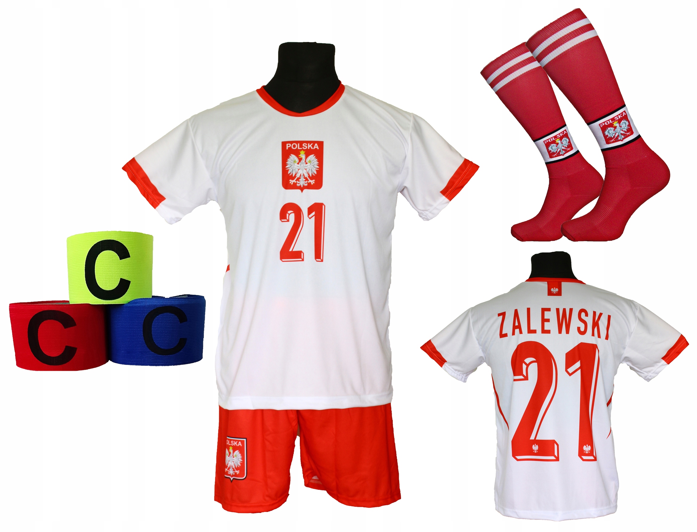 Zalewski komplet dla dzieci strój piłkarski ME24 Polska 122