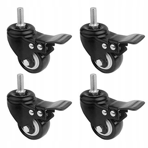 KOŁO OBROTOWE Z HAMULCEM 4 SZT KOŁA KÓŁKO 50MM GWINTEM M8 Marka inna