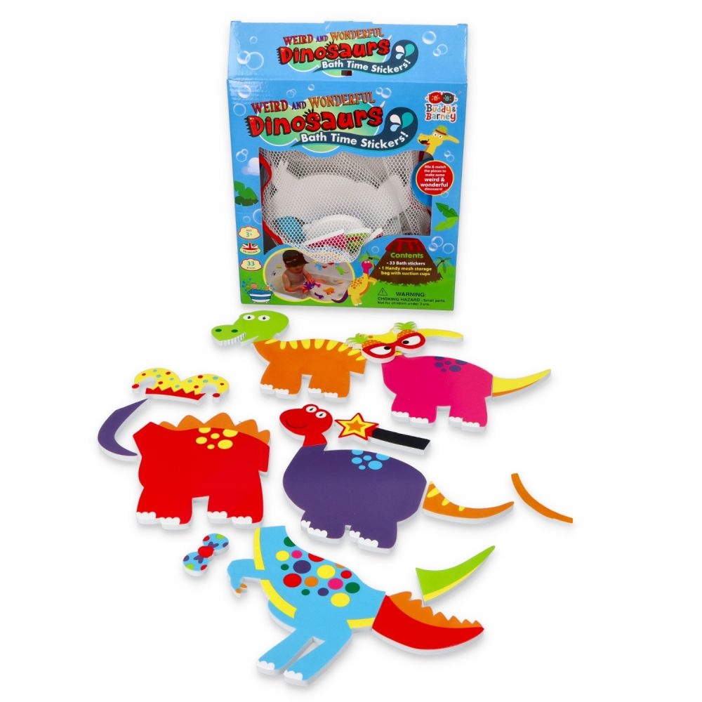

Wodne Naklejki Dinozaury Do Zabawy W Wannie +torba