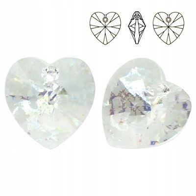 6228 MM 14 Swarovski Heart White Patina Whipa