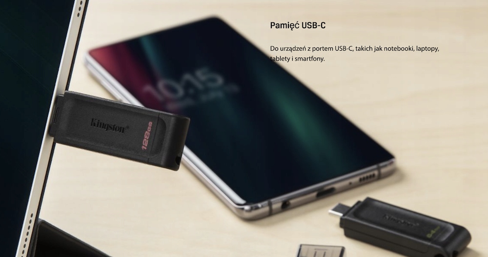 Kingston DT70 Pendrive Pamięć 64GB USB-C 3.2 Gen1 Szyfrowanie nie
