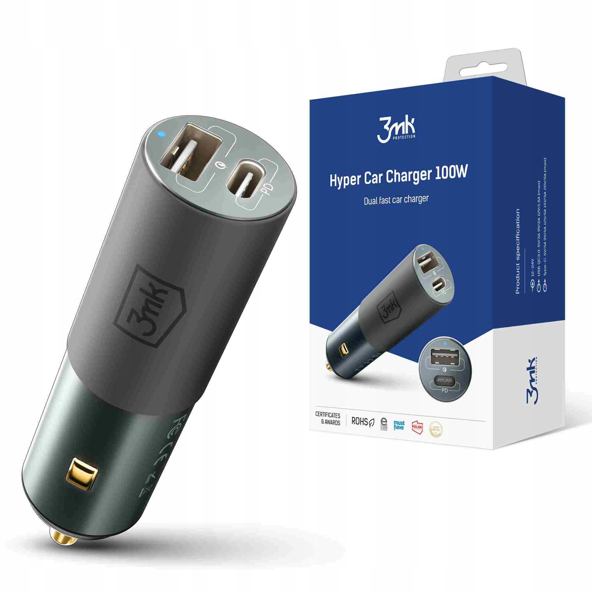 Nabíjačka do auta , Usb typ C 3mk 5000 mA