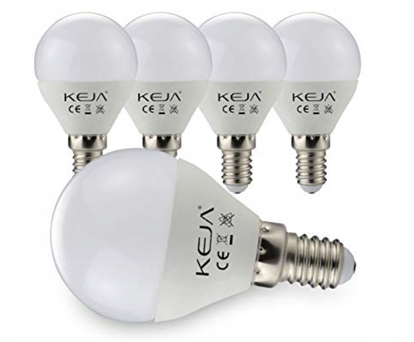 KEJA Żarówka LED E14 5 sztuk kulka ciepła biel
