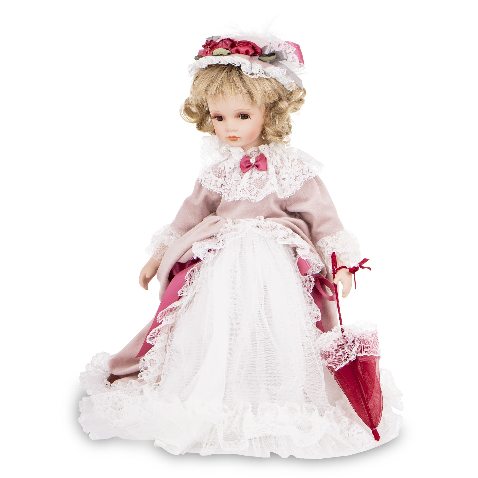 Figurka lalka kolekcjonerska figurka porcelanowa 45x35x30 177051