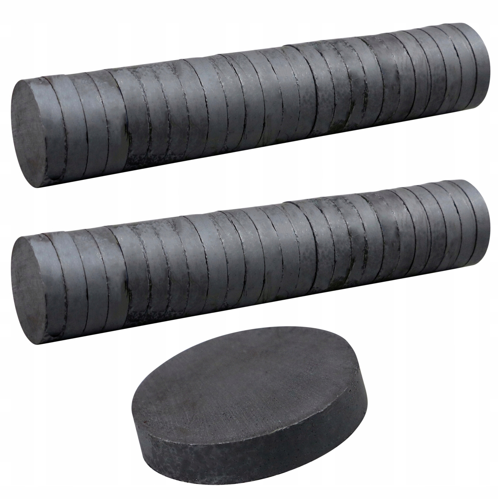 MAGNESY FERRYTOWE 17x3MM OKRĄGŁY MAGNES FERRYTOWY WALCOWY ZESTAW 50SZT