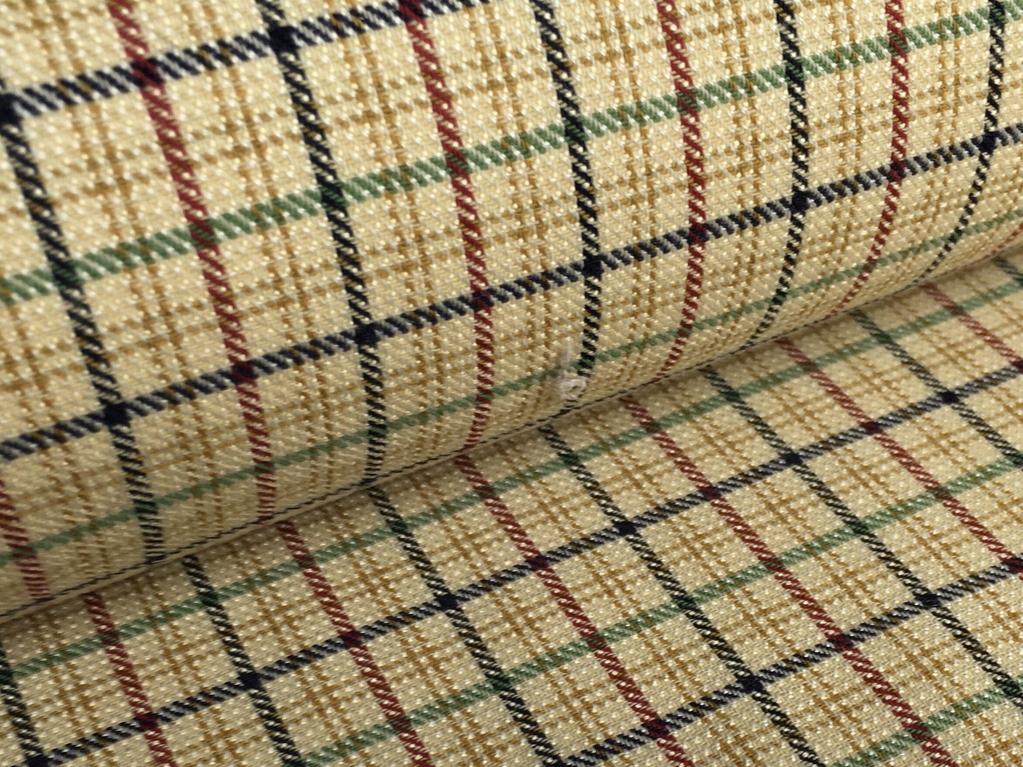 Kostkovaná oděvní tkanina, vlna s hedvábím