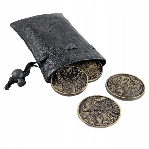 MITOLOGIA CTHULHU - YIG ZŁOTA METALOWA MONETA 1 SZT LARP RPG Producent RGFK