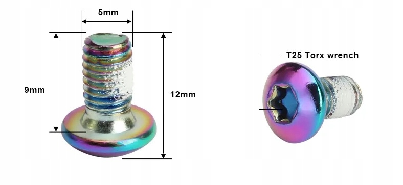 12x Śruby T25 M5x10 Do Tarcz Hamulcowych multikol Waga 39 g