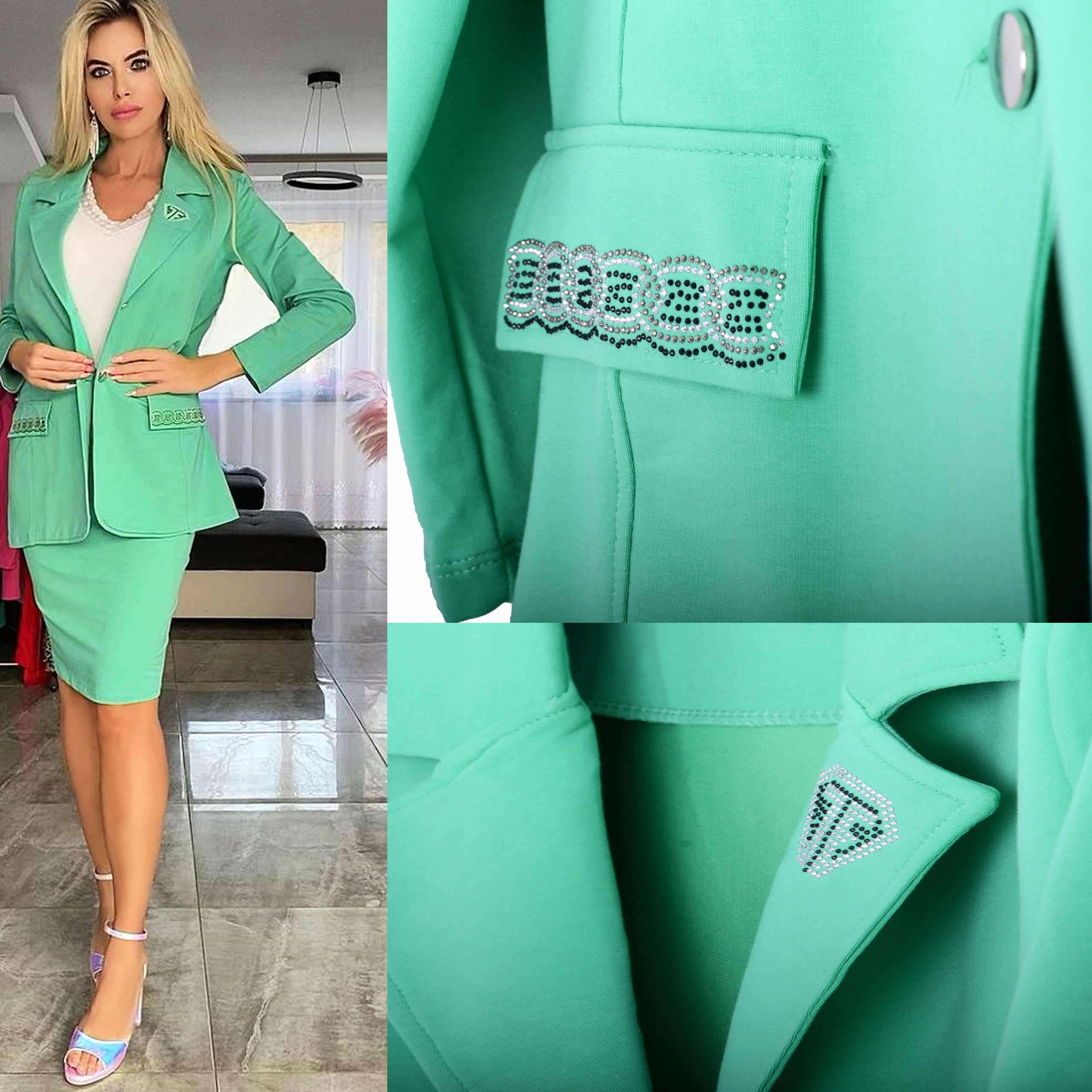 komplet spódnica marynarka garsonka Lux komunia Moda XXL P701