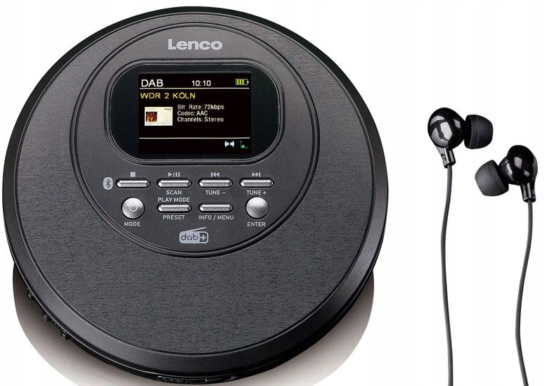 Discman Lenco CD-500 CD MP3 Esp Rds Dab+ Rádio Bluetooth Displej
