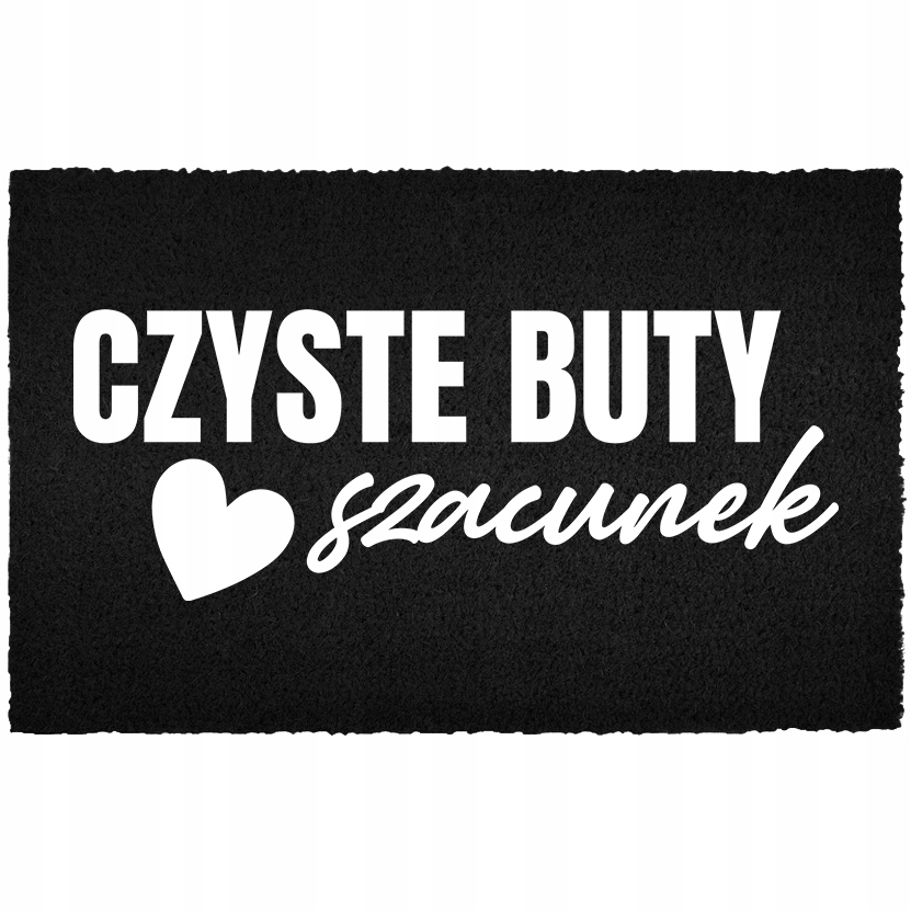 Vstupní Rohožka 40X60 Černá Kokosová S Humorem Čisté Boty Respekt