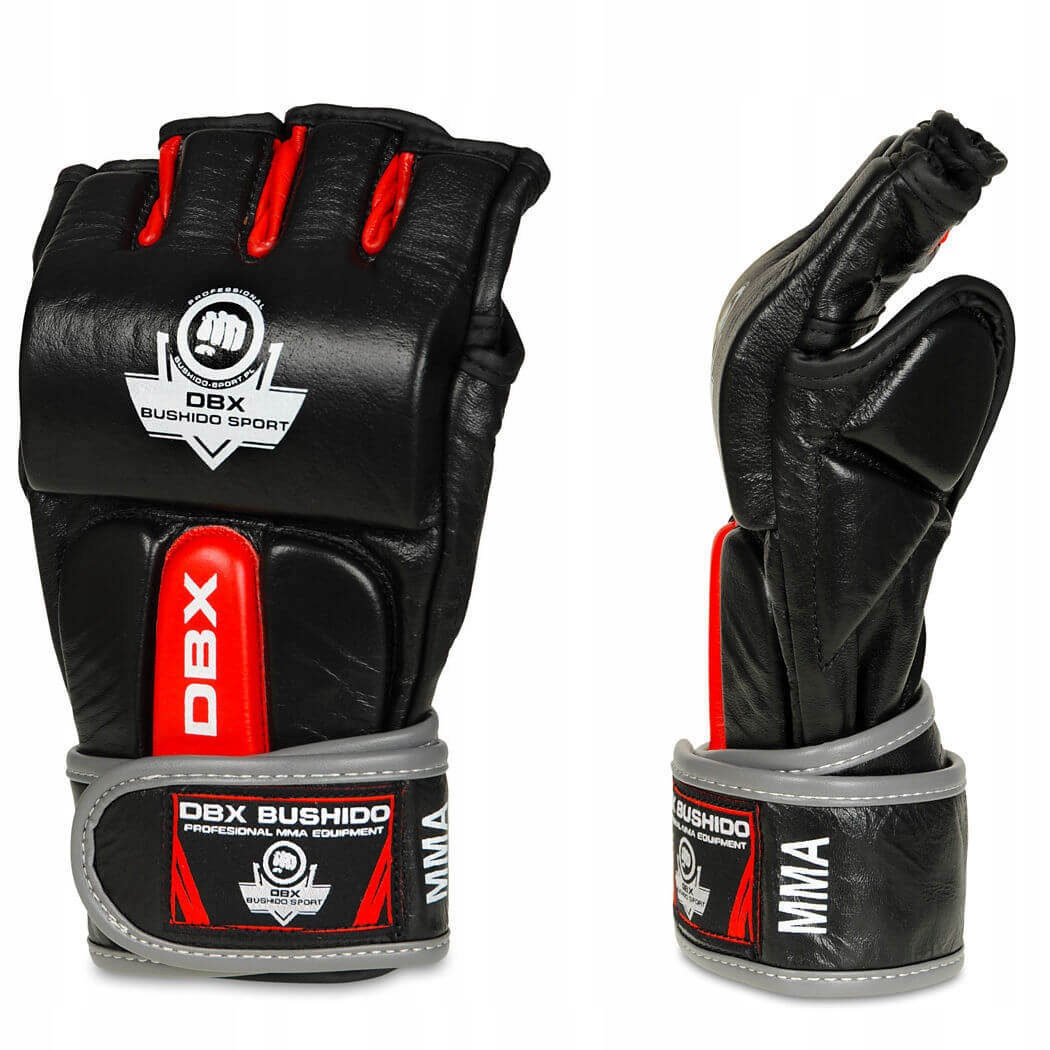RĘKAWICE MMA KRAV MAGA TRENINGOWE CHWYTNE SKÓRA NATURALNA DBX BUSHIDO L Rozmiar L