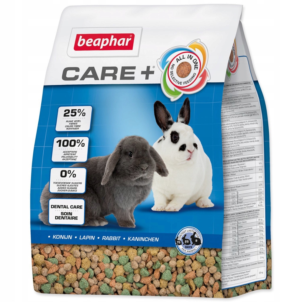 Levně Krmivo Beaphar Care+ králík 1,5kg
