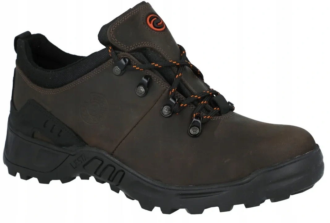 Polobotky Lesta 3512 hnědé nízké kožené trekové boty R40