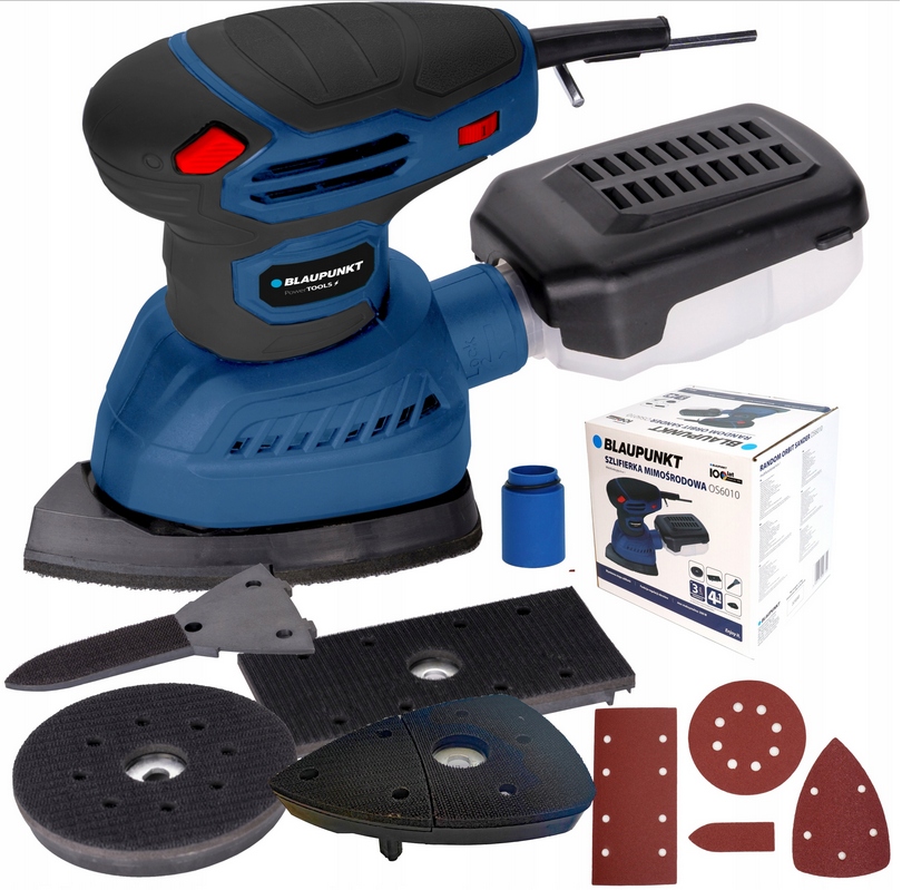 Szlifierka Mimośrodowa Oscylacyjna Regulacja 4w1 300W 16 Tarcz Rzep OS6010